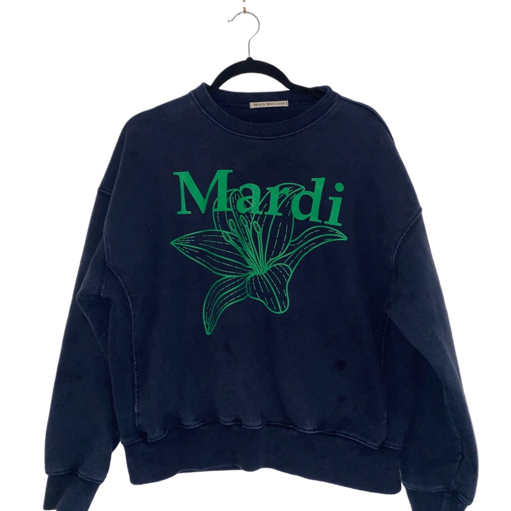 Mardi Mercredi Flower Patterns Street Style U-Neck Sweatshirt